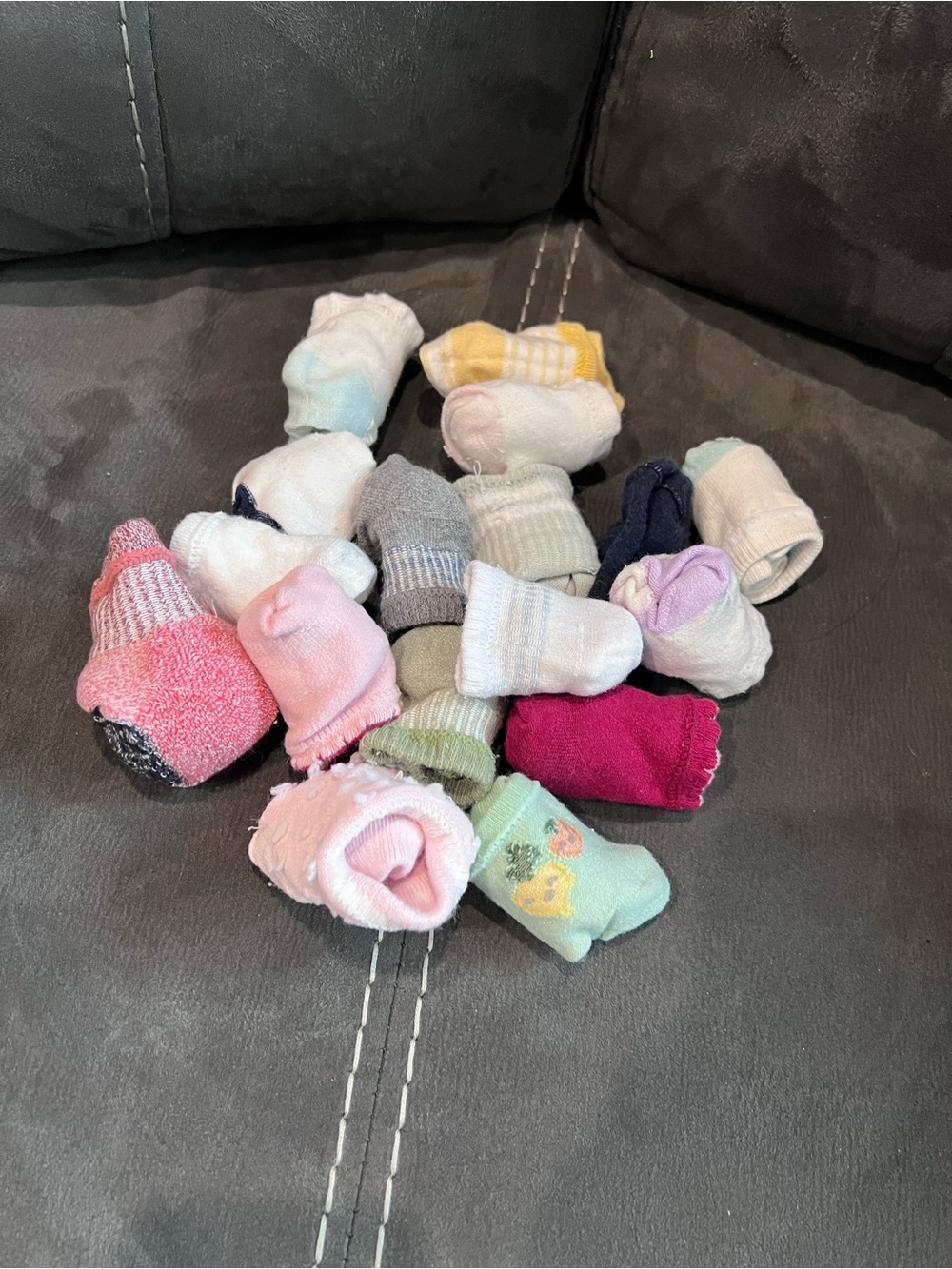 Baby Girls Mixed Color Cotton Socks - Multi-Pack